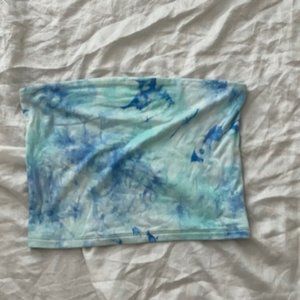 AE Medium Blue Tie Dye Tube Top
